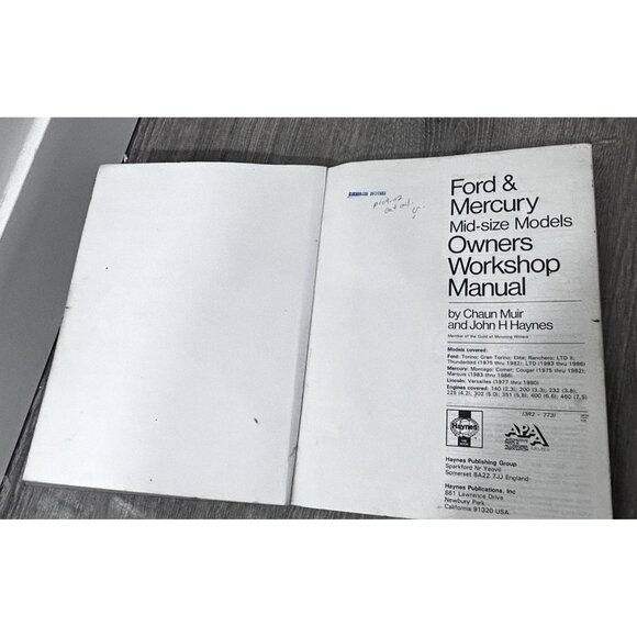 Ford & Mercury Mid-Size Models 1975-1986 Owners Workshop Manual #773 - Picture 7 of 7